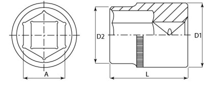 Головка торцевая 3/8&quot;DR 8 мм S04H3108  Jonnesway 48011 купить в Надыме
