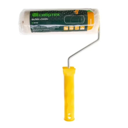 Валик "Лаки", 180 мм, ворс 5 мм, D - 48 мм, D ручки - 6 мм, велюр Сибртех 80229 купить в Надыме