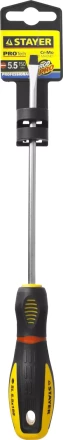 Отвертка STAYER "PROFI" "PROTech", двухкомп рукоятка, намагниченная, Cr-Mo, SL5,5x150мм 25131-05-15_z02 купить в Надыме