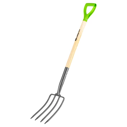 Вилы 4-рогие Сибртех 61380, огородные, кованые, 195х295х1165 мм, деревянный лакированный черенок купить в Надыме