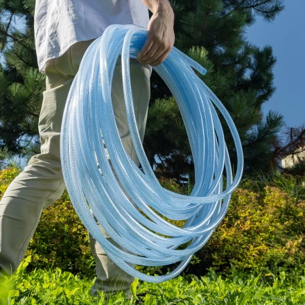 Шланг поливочный прозрачный армированный Palisad 3-х слойный, 1/2", 25 м 67361 купить в Надыме