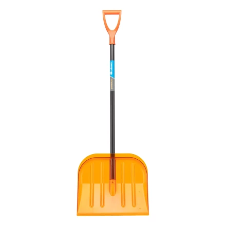 Лопата для уборки снега поликарбонат Сибртех, 465х410х1390 мм, стальной черенок, усиленная 61655 купить в Надыме