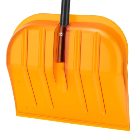 Лопата для уборки снега поликарбонат Сибртех, 465х410х1390 мм, стальной черенок, усиленная 61655 купить в Надыме