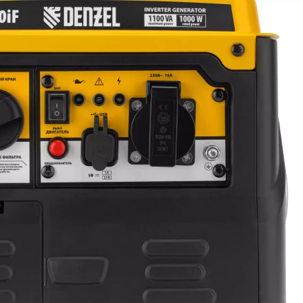 Генератор инверторный DENZEL GS-1100iF 94706, 1,1 кВт, 230 В, ручной старт купить в Надыме