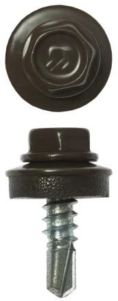 Саморезы ЗУБР окраш., RAL 8028 земел.-коричн., для крепл. кров. матер. к металл. констр., 5.5x19мм, 2500шт 4-300310-55-019-8028 купить в Надыме