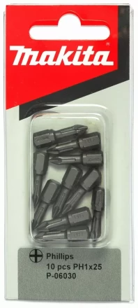 Биты Makita PH1 25мм 10шт (P-06030) купить в Надыме