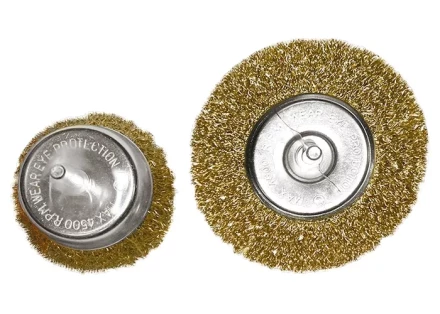 Набор щеток для дрели 2 шт 1 плоская 100 мм + 1 "чашка" 75 мм со шпильками MATRIX 74480 купить в Надыме