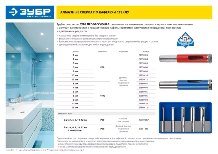 Наборы сверл алмазных серия ПРОФЕССИОНАЛ купить в Надыме