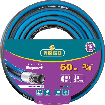 Шланг RACO &quot;EXPERT&quot; поливочный, 30атм., армированный, 3-х слойный, 3/4&quot;x50м 40302-3/4-50 купить в Надыме