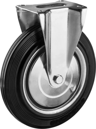 Колеса неповоротные из литой резины с металлическим диском серия ПРОФЕССИОНАЛ купить в Надыме