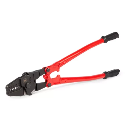 Пресс-клещи КВТ ПК-5-600Т с матрицей для опрессовки стальных тросов овальными алюминиевыми и медными втулками (91984) купить в Надыме