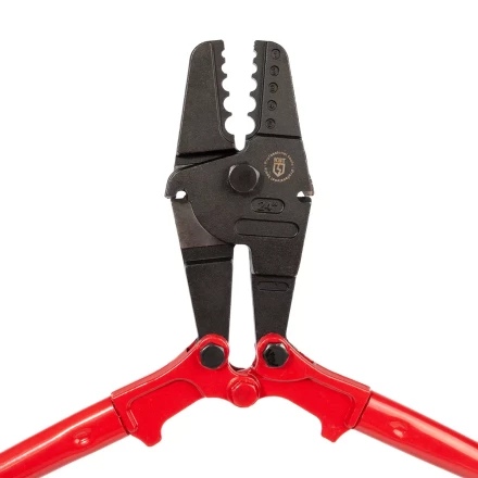 Пресс-клещи КВТ ПК-5-600Т с матрицей для опрессовки стальных тросов овальными алюминиевыми и медными втулками (91984) купить в Надыме