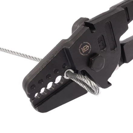 Пресс-клещи КВТ ПК-5-600Т с матрицей для опрессовки стальных тросов овальными алюминиевыми и медными втулками (91984) купить в Надыме