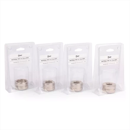 Набор матриц КВТ V (15–28 мм) для опрессовки фитингов из меди и нержавеющей стали (89623) купить в Надыме