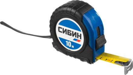 Рулетка СИБИН, обрезиненный пластиковый корпус, 10м/25мм 34019-10-25 купить в Надыме
