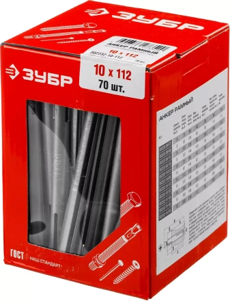 ЗУБР 10 х 112 мм, 70 шт, рамный анкер (302232-10-112) купить в Надыме