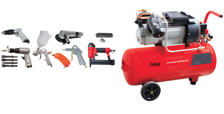 Компрессор масляный поршневой прямой FUBAG COTTAGE MASTER KIT+8предметов купить в Надыме