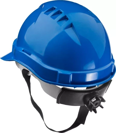 Каска защитная ЗУБР "ЭКСПЕРТ" храповый механизм регулировки размера, синяя 11094-3 купить в Надыме