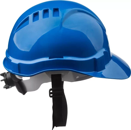 Каска защитная ЗУБР "ЭКСПЕРТ" храповый механизм регулировки размера, синяя 11094-3 купить в Надыме