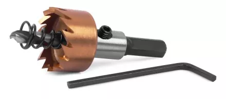 HSS-TiN коронка MESSER  23мм с центр. сверлом и толкающей пружиной для  лист. материала  до 2 мм ц/х купить в Надыме