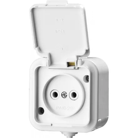 Розетка STAYER &quot;MASTER&quot; &quot;MAXIMA&quot; одноместная, с защитной крышкой, IP54, 10А, 220В 54305-W купить в Надыме