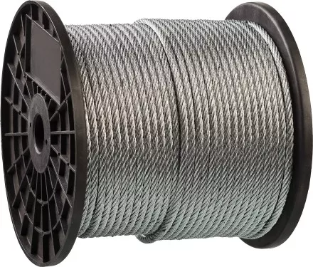 Трос стальной ЗУБР &quot;ПРОФЕССИОНАЛ&quot;, оцинкованный, DIN 3055, d=2 мм, L=200 м 4-304110-02 купить в Надыме