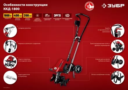 Культиватор электрический ККД-1800 серия МАСТЕР купить в Надыме
