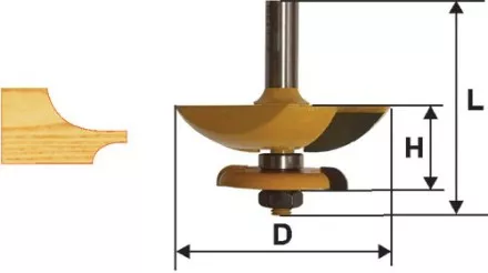 Фреза фигирейная горизонтальная двусторонняя Ф79,4 мм хвостовик 12 мм Энкор 46580 купить в Надыме