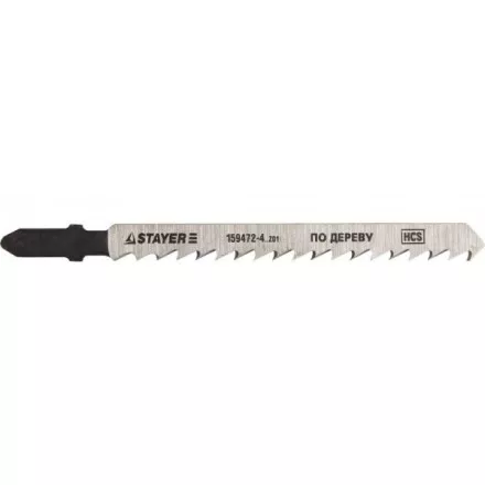 Полотна STAYER &quot;STANDARD&quot;, T101D, для эл/лобзика, HCS, по дереву, фанере, чистый рез, EU-хвост., шаг 4мм, 74мм, 2шт 159472-4_z01 купить в Надыме
