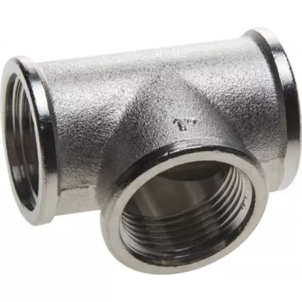 Тройник GENERAL FITTINGS никелированная латунь, г/г/г, 1&quot; 51052-1 купить в Надыме
