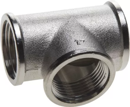 Тройник GENERAL FITTINGS никелированная латунь, г/г/г, 1&quot; 51052-1 купить в Надыме