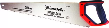 Ножовка по дереву,500 мм,волновая вырубка,3-4 TPI,зуб 2D,каленый зуб,двухкомп.руко-ка MATRIX MASTER 23560 купить в Надыме