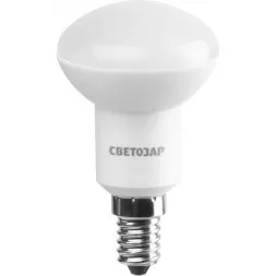 Лампа СВЕТОЗАР светодиодная &quot;LED technology&quot;, цоколь E14(миньон), яркий белый свет (4000К), 45 (5Вт), 220В 44504-45