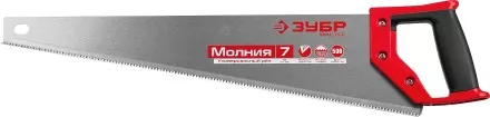 Ножовка универсальная (пила) ЗУБР МОЛНИЯ-7 500 мм, 7 TPI, закалка, рез вдоль и поперек волокон, для средних заготовок, фанеры, ДСП, МДФ 1537-50_z01 купить в Надыме