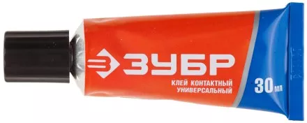 Клей ЗУБР контактный универсальный, в тубе, 30 мл 41924 купить в Надыме
