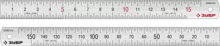 ЗУБР Про-15, длина 0.15 м, усиленная нержавеющая линейка, Профессионал (34280-015) купить в Надыме