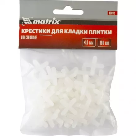 Крестики 4 мм для кладки плитки 100 штук MATRIX артикул 88092 купить в Надыме