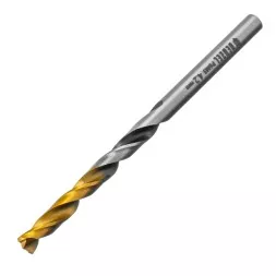 Сверло спиральное по металлу Denzel 4,2 x 75мм, Р6М5, Golden Tip, многогранная заточка, 718273