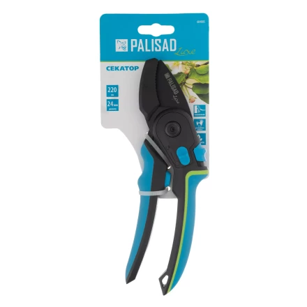 Секатор с наковальней Palisad, 220 мм, регулировка захвата, трехкомпонентные рукоятки, Luxe, 604805 купить в Надыме