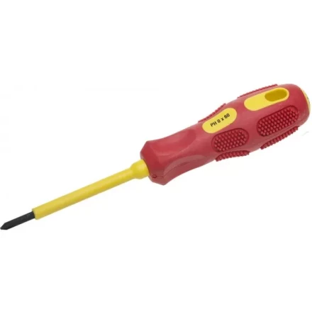 Отвертка STAYER "PROFESSIONAL" "MAX-GRIP" диэлектрическая, двухкомпонентная рукоятка, Cr-V, PH №0x60мм 25828-0-060 G купить в Надыме