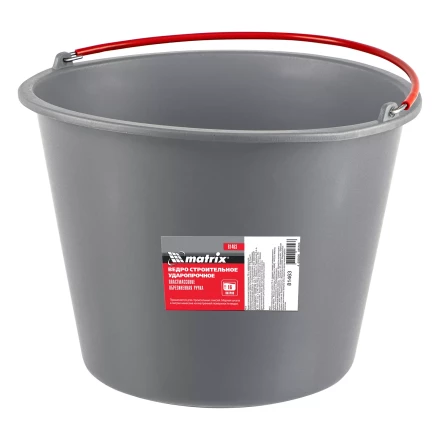 Ведро строительное пластмассовое Matrix 16 л, ударопрочное, обрезиненная ручка, 81463 купить в Надыме