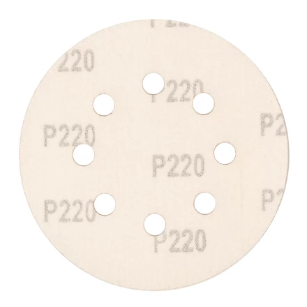 Круг абразивный на ворсовой подложке под "липучку", перфорированный, P 220, 125 мм, 5 шт Сибртех 738097 купить в Надыме
