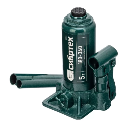 Домкрат гидравлический бутылочный Сибртех 50814, 5 т, 180-340 мм, в пласт. кейсе купить в Надыме