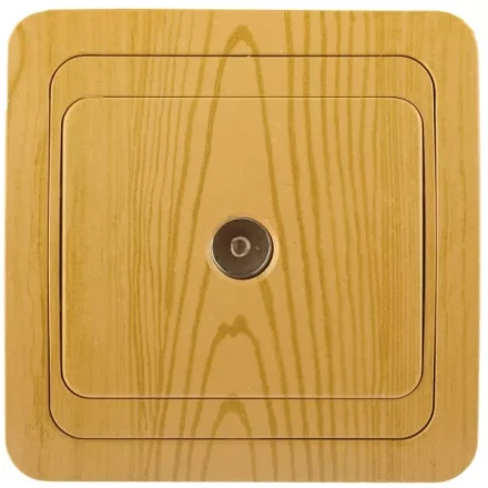 Розетка СВЕТОЗАР "ГАММА" телевизионная, цвет ольха SV-54115-A купить в Надыме