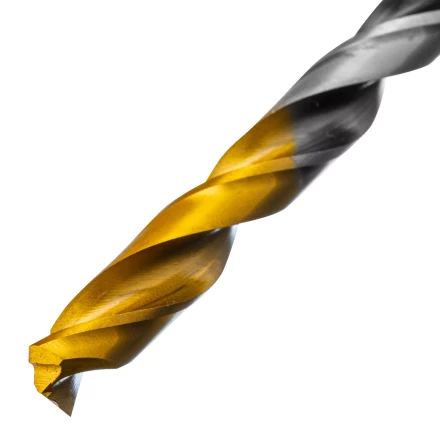Сверло спиральное по металлу Denzel 7,5 x 109мм, Р6М5, Golden Tip, многогранная заточка, 718281 купить в Надыме