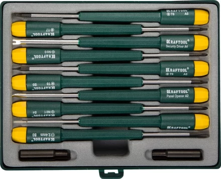 Набор KRAFTOOL Отвертки для ремонта мобильных телефонов, 12 предметов 25616-H12 купить в Надыме