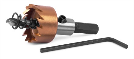 HSS-TiN коронка MESSER  22мм с центр. сверлом и толкающей пружиной для  лист. материала  до 2 мм ц/х купить в Надыме