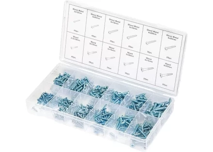 Набор саморезов по дереву и металлу 360 предметов СИБРТЕХ 47618 купить в Надыме