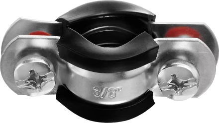 Хомут трубный с гайкой, оцинкованный, 3/8", 10шт, ЗУБР Мастер 37850-15-19 37850-15-19 купить в Надыме