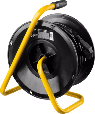 Удлинитель на катушке, 20 м, 1300 Вт, 4 гнезда, ПВС 2x0,75 мм2, STAYER 55073-20 купить в Надыме